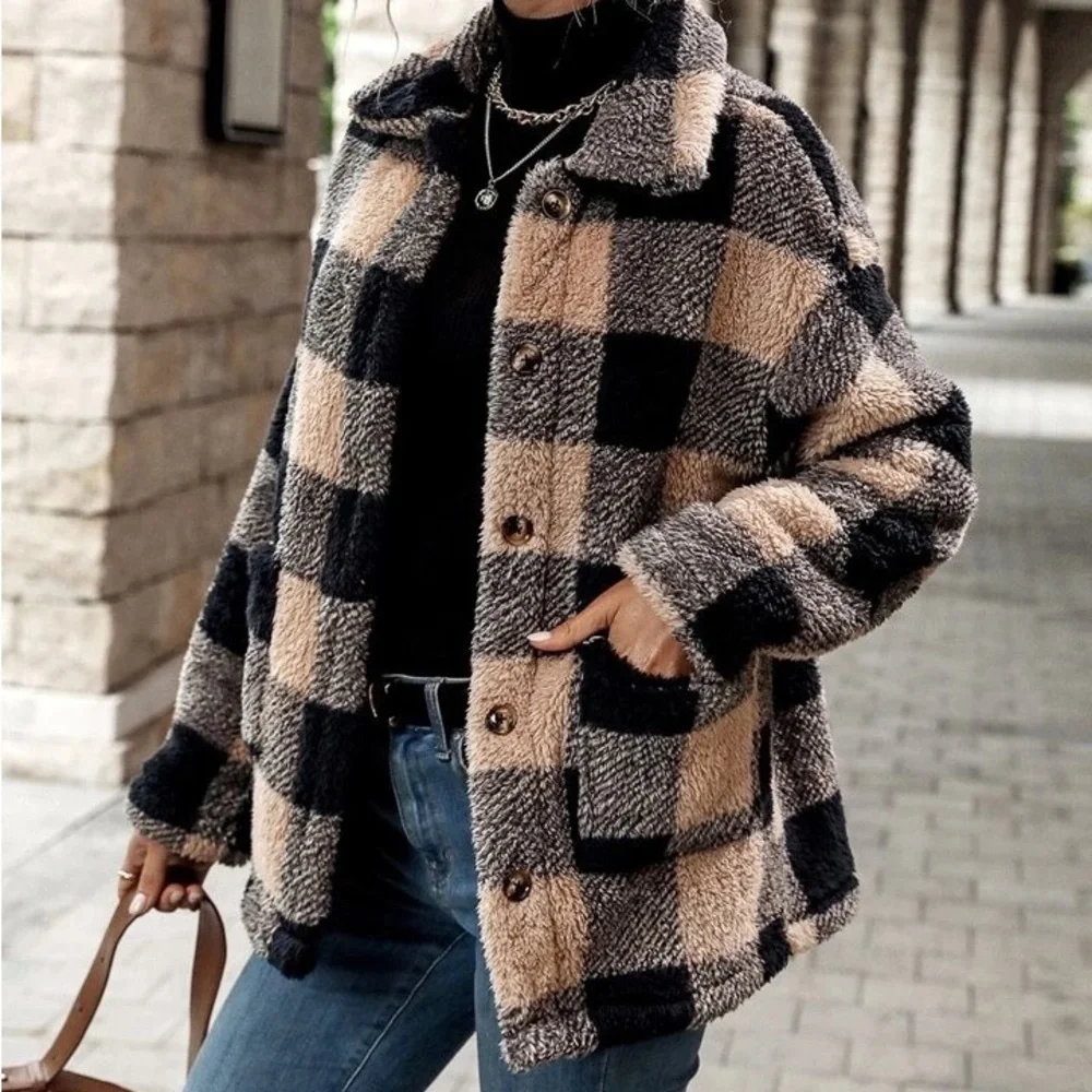 Flannel plaid coat  different sizes NEW - Picture 2 of 2